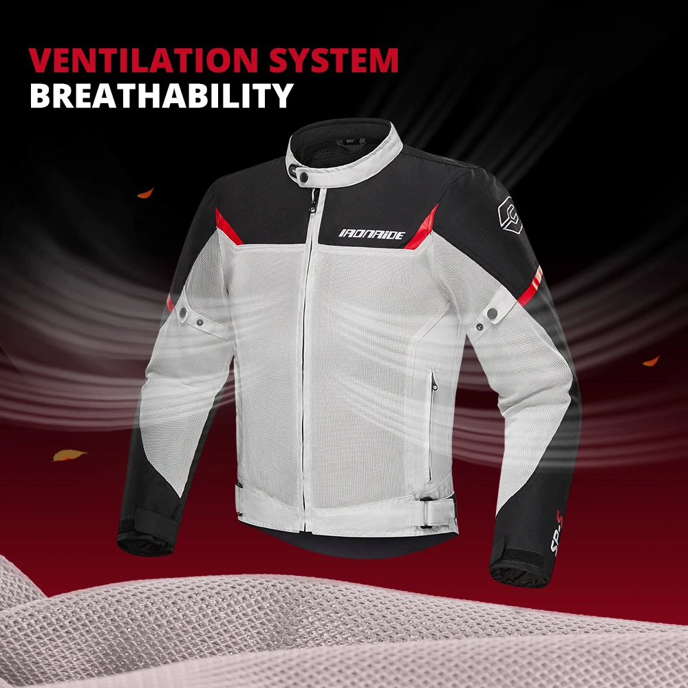 Motorjas voor heren, anti-val, - Motorcycle Gear Mesh recensie en prijs