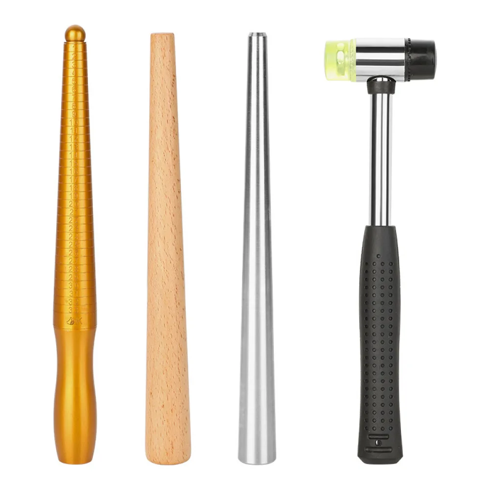 Professional Jewelry Repair Mandrel Kit Ring Resizing Adjustment Tool For Gold Silver Copper Manual Crafting Set