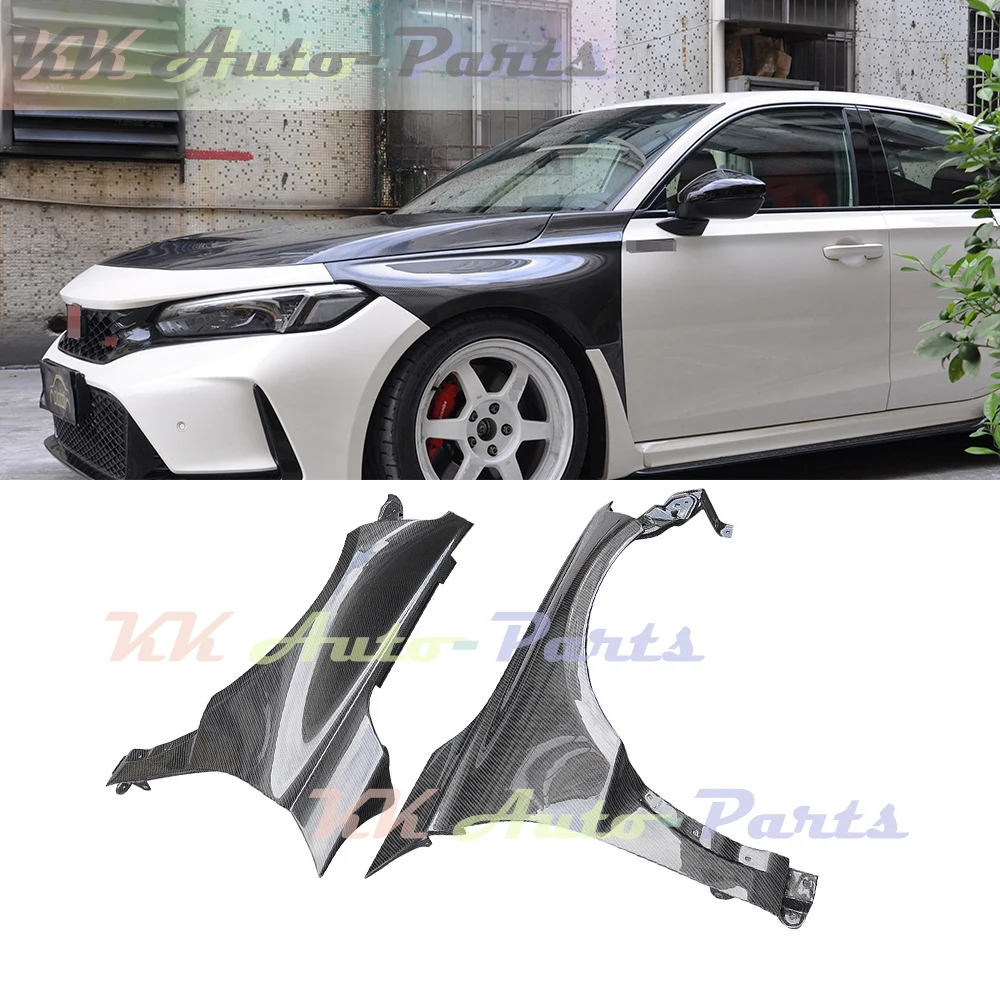 For Honda CIVIC FL5 11TH Type R Carbon Fiber Front Side Bumper Fender Air Intake Vent Spiltter Body Kits Auto Tunning