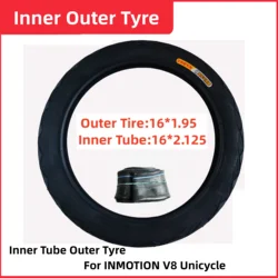 Original Inner Tube Outer Tyre Tire 16✖1.95 For INMOTION V8 16 Inch Unicycle Self Banlance Electric Scooter Replacement Tire Par