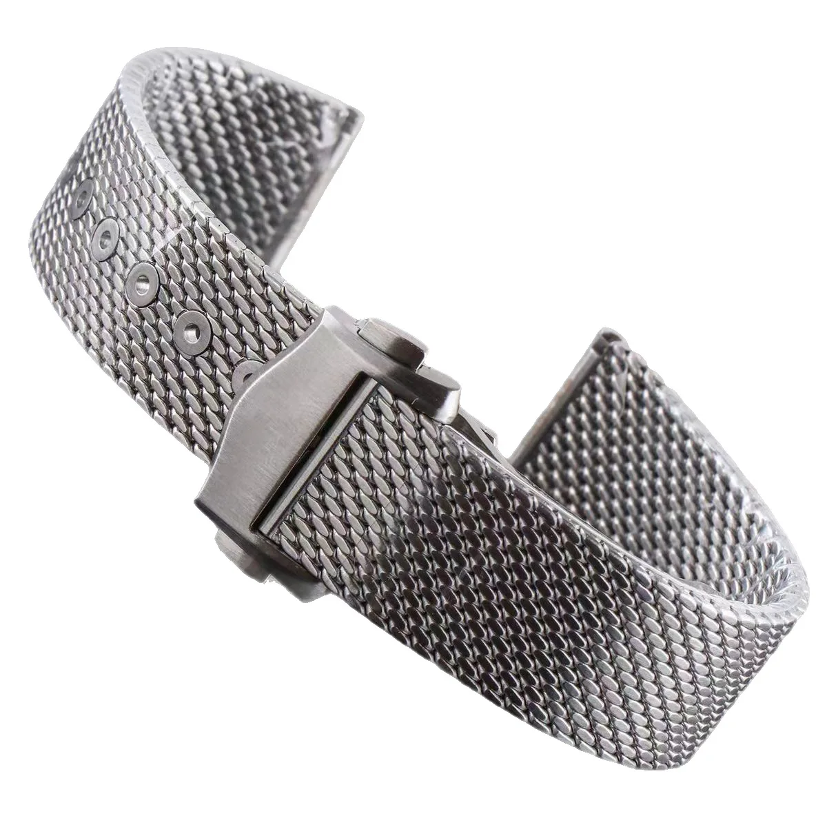 لأوميغا ساماستر 007 لا وقت للموت طبعة محدودة 20 مللي متر الفرقة دي فيل ميلانو شبكة سوار الفولاذ المقاوم للصدأ حزام ساعة اليد