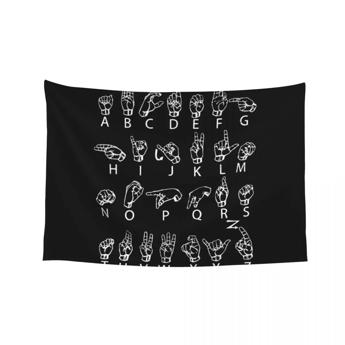 

ASL American Sign Language Tapestry Bedrooms Decor Funny Room Decor Cute Japanese Room Decor Tapestry