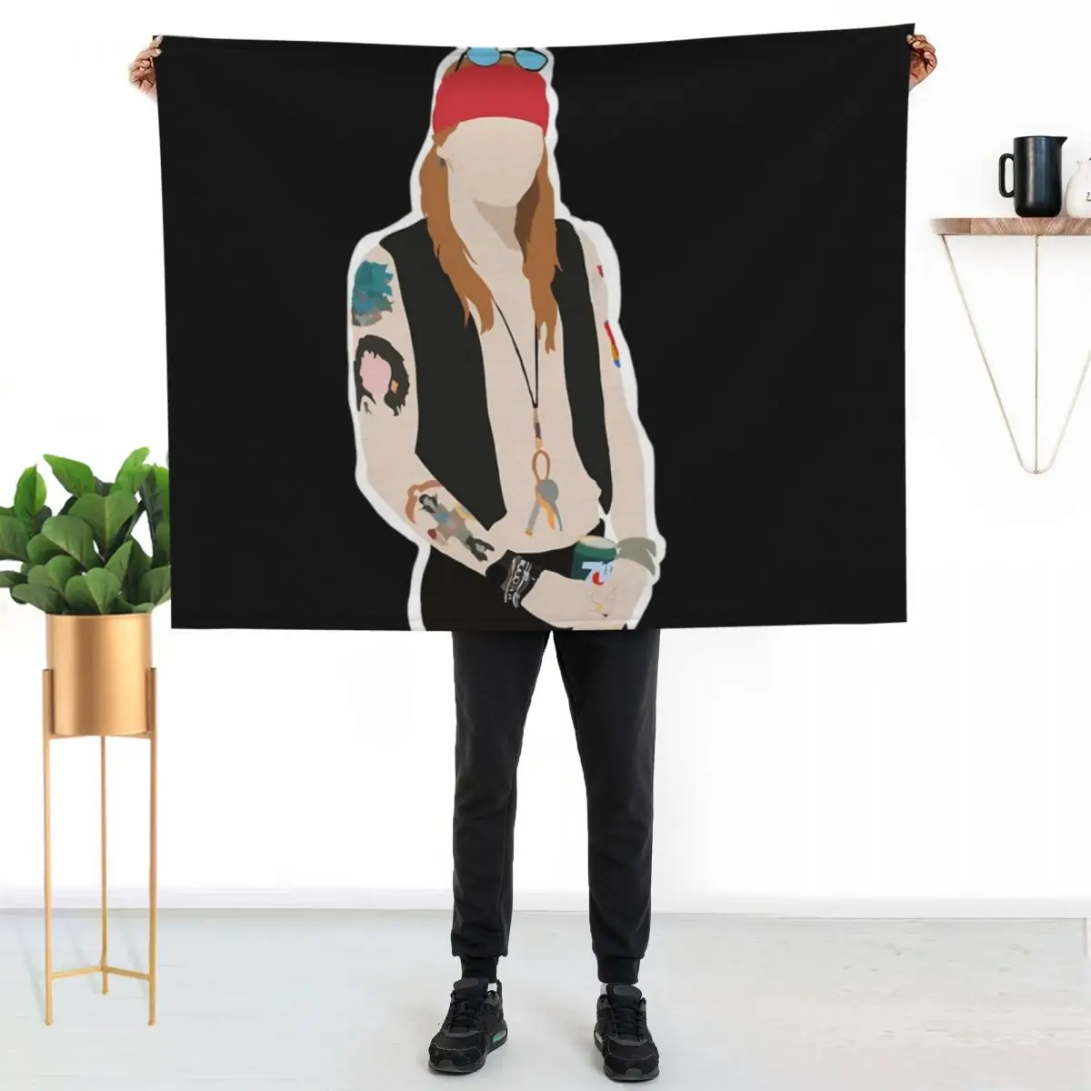 Axl Rose Throw Blanket Compact Warm Blanket for Car Road Trip