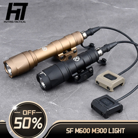 WADSN Airsoft Tactical SF M600C M300A Weapon Flashlight With Modbutton Pressure Switch  M600 M300 White LED Light MLOK KEYMOD