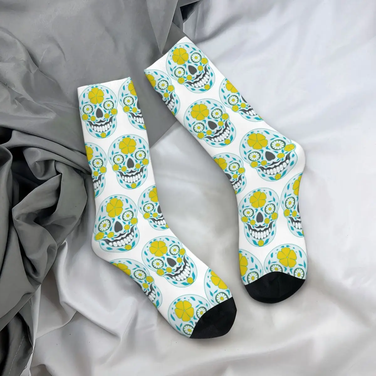 All Seasons Sugar Skull Socks Harajuku Sport Middle Tube Socks Super Soft Stockings for Men Women Gifts