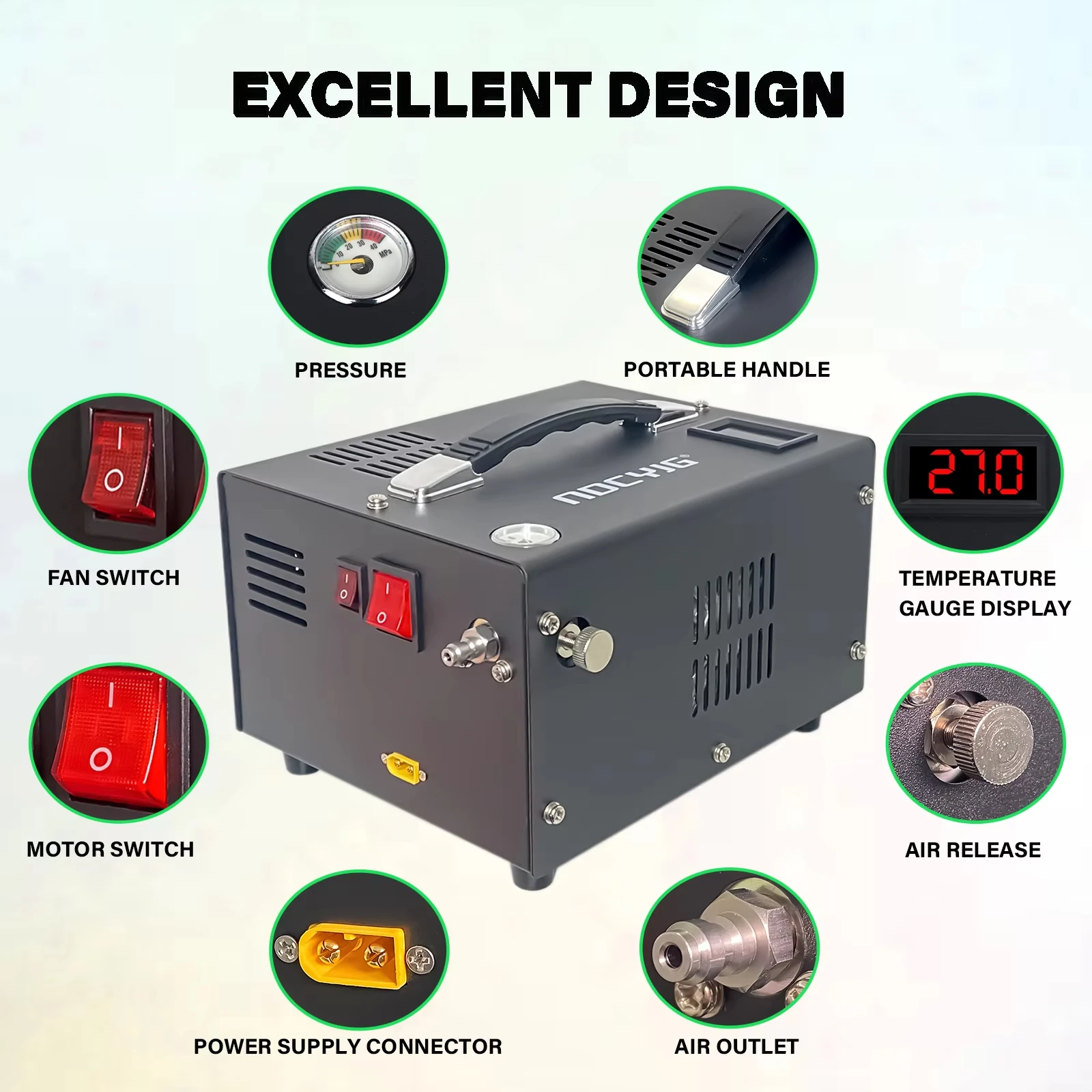 300Bar 4500psi 12v Pcp Compressor 110 220V Transformer 30MPA 4500psi High Pressure Pump Pneumatic Airgun Rifle Inflator