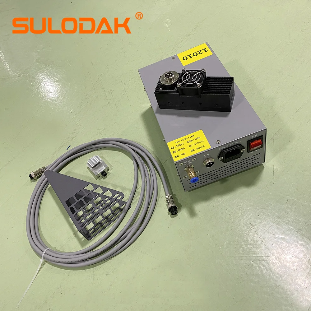 UV led Curing Lamp and Electric box 120mm*10mm air For UV Dispenser Offset printing Cured resin Toshiba CEN4 dual-row printhead