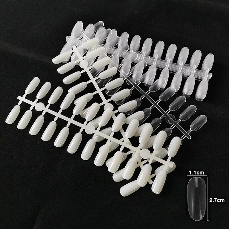 10 Sets, 240 Stück künstliche Nagelspitzen in natürlichen weißen, transparenten und schwarzen Farben für die Nagellack-Gel-Display mit Regal