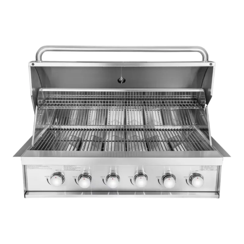 Outdoor Kitchen Modern Luxurious Premium Rust-Resistant Durable Full Stainless Steel Built-in Gas Grill 6 Burner Large Capacity
