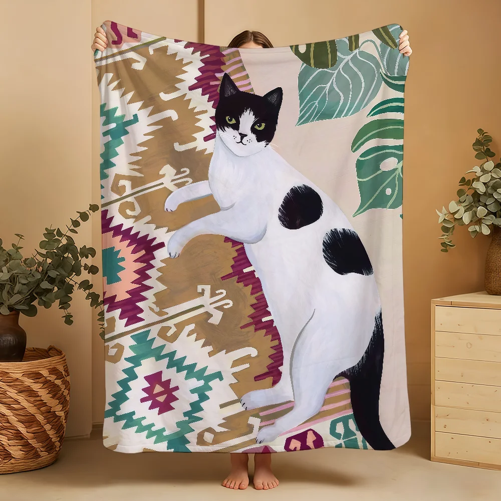 Christine De Carvalho Blanket Printed Flannel Soft Warm Cozy Season Nap Bed Sofa Travel Camping Gift Adults Kids