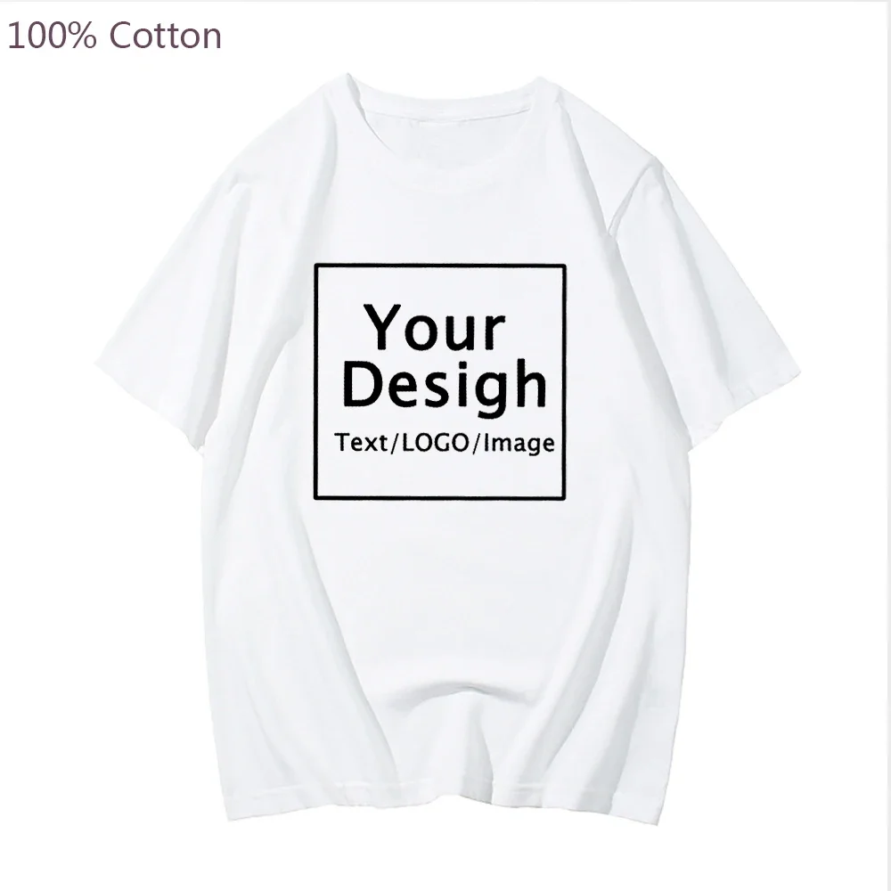 DIY T-shirt Customize Your Design Men Women Tshirt 100% Cotton Short sleeve Oversized Tee-shirt Casual Summer Harajuku T shirts