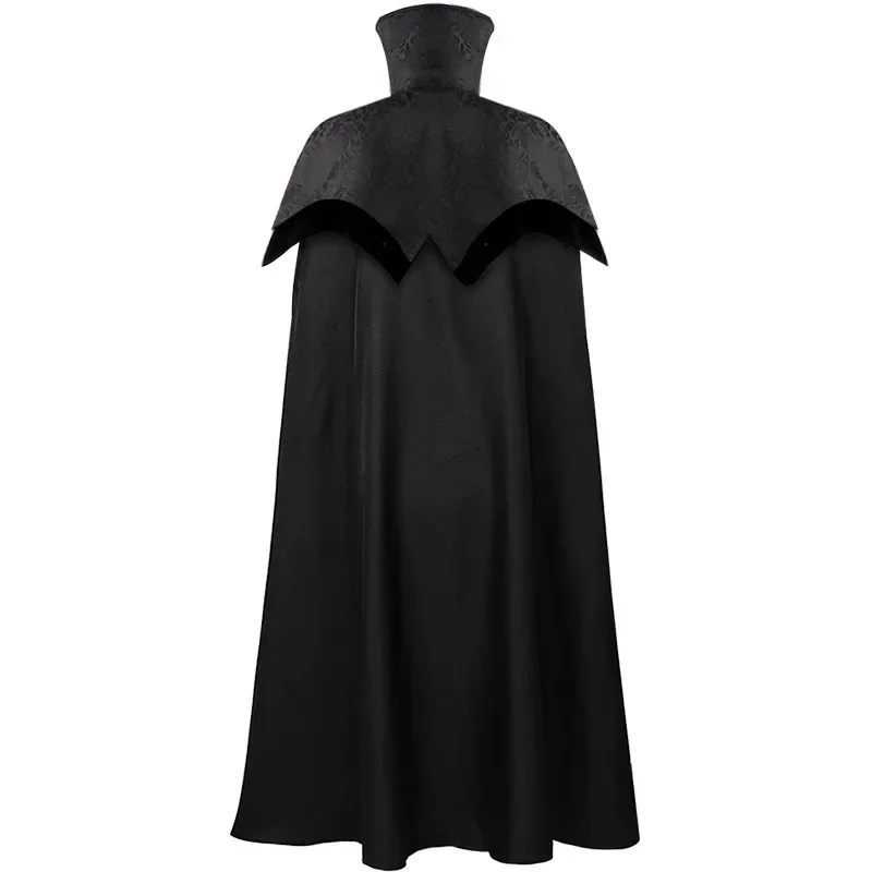 European And American Halloween Long Stand-up Collar Disc Buckle Cape Medieval Stage Performance Costume