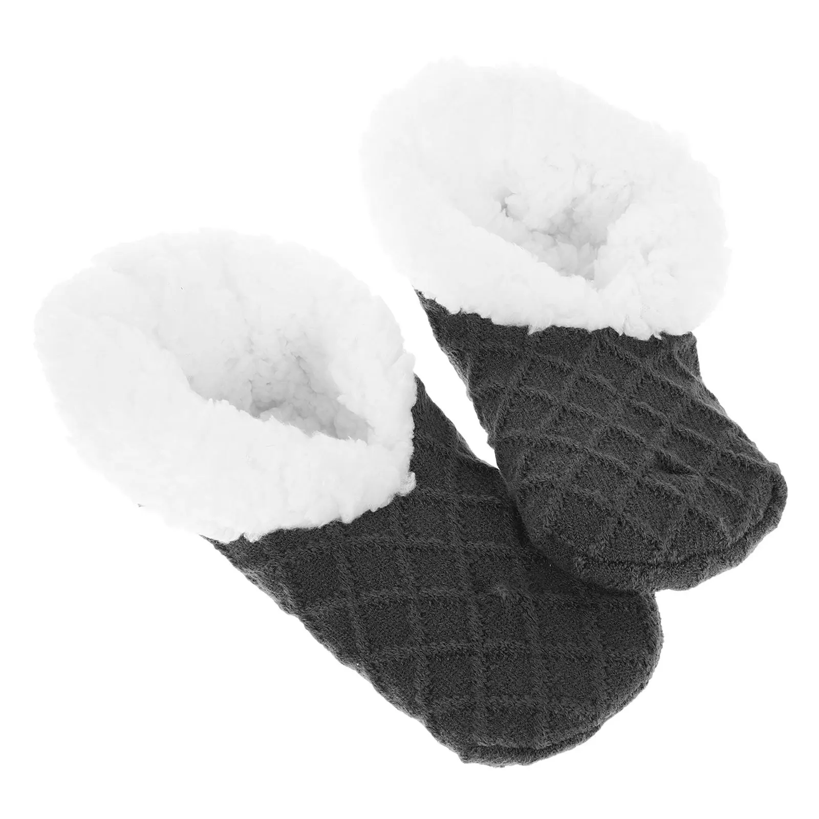 ถุงเท้าบูทหนานุ่ม อุ่นสบาย สำหรับผู้หญิง กันลื่น ถุงเท้าสำหรับใส่ในบ้าน ฤดูหนาว ใส่สบาย เหมาะสำหรับหลังคลอด สีพื้น