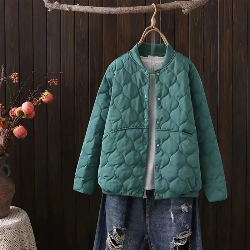 2024 Down Quilted Women\'s Short Fashion Stand Collar Light Quilted Women\'s Quilted Jacket Women Jackets Winter Coat Jacket