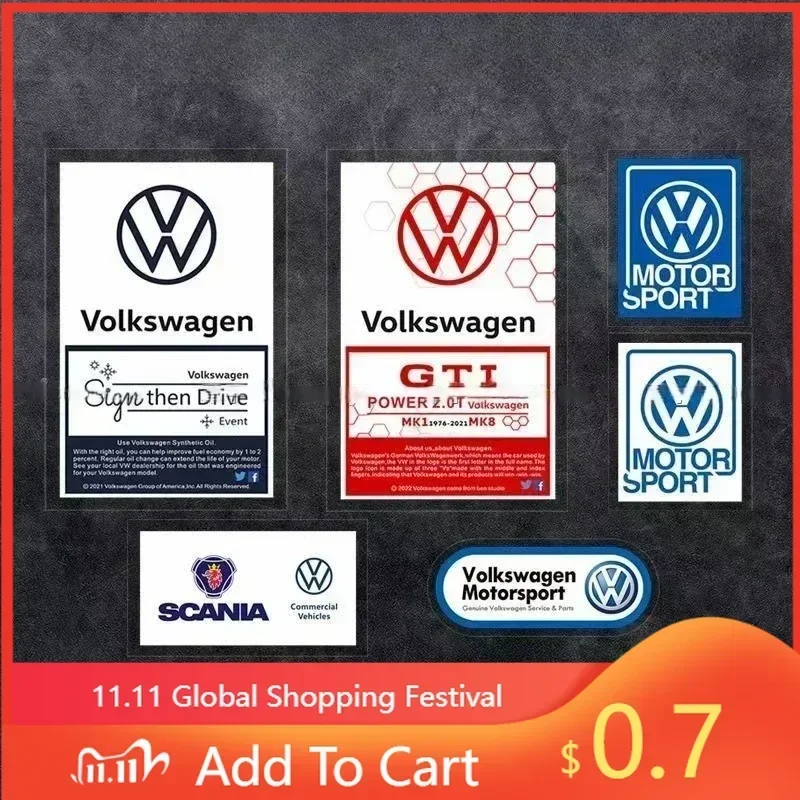 

Декоративные статические наклейки на лобовое стекло для автомобилей VW JDM: Volkswagen Golf MK6, MK7, Passat, Polo, T5, Magotan, Touran, Scirocco