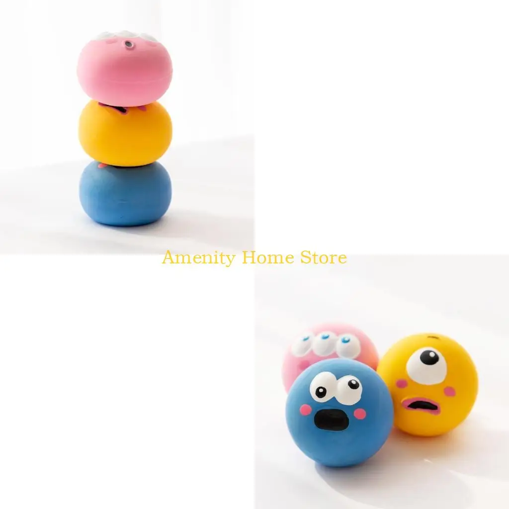 F26C Dog Toy Squeak Rubber Balls for Small Dogs Interactive for Play Training T