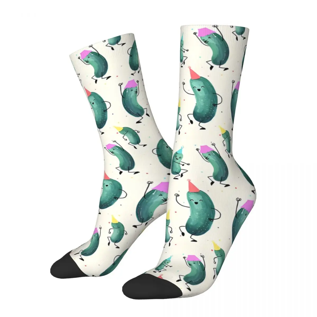 

Happy Pickle Party Socks Male Mens Women Autumn Stockings Harajuku