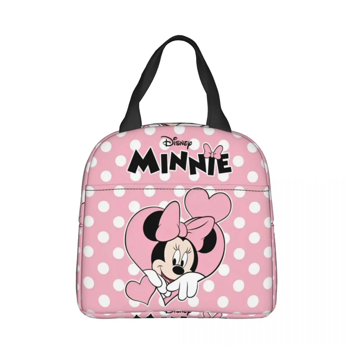 Cartoon Cute Minnie Mickey Mouse Insulated Lunch Bag High Capacity Pink Meal Thermal Bag Tote Lunch Box College Picnic Men Women