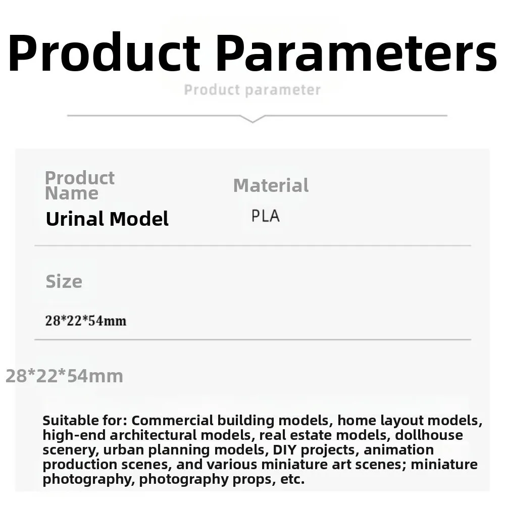 

New 1:12 Dollhouse Miniature Urinal Mini White Vintage Bathroom Modeling Gift White Toilet Furniture Accessories