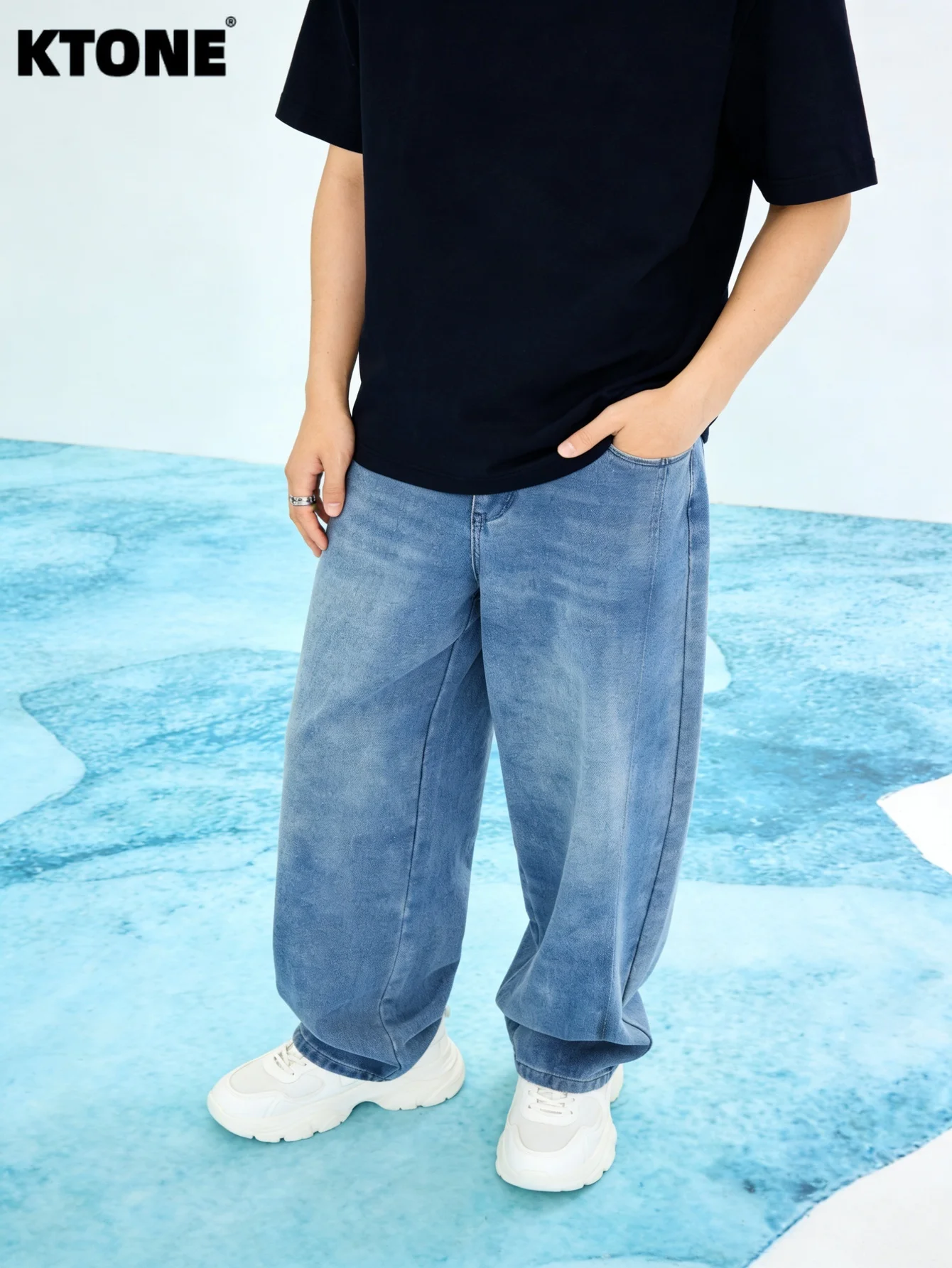

Blue Baggy Jeans Pant Light Retro For Dating Y2K Original Drip Fashion Denim No accessories or belts included