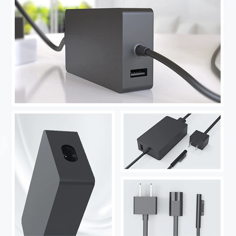 อะแดปเตอร์2.58A 44W 15V พร้อม USB 1.8M Charger LAPTOP สำหรับ Surface Pro7 /pro 6 /pro 5 /pro 4 /pro 3 /pro x/go