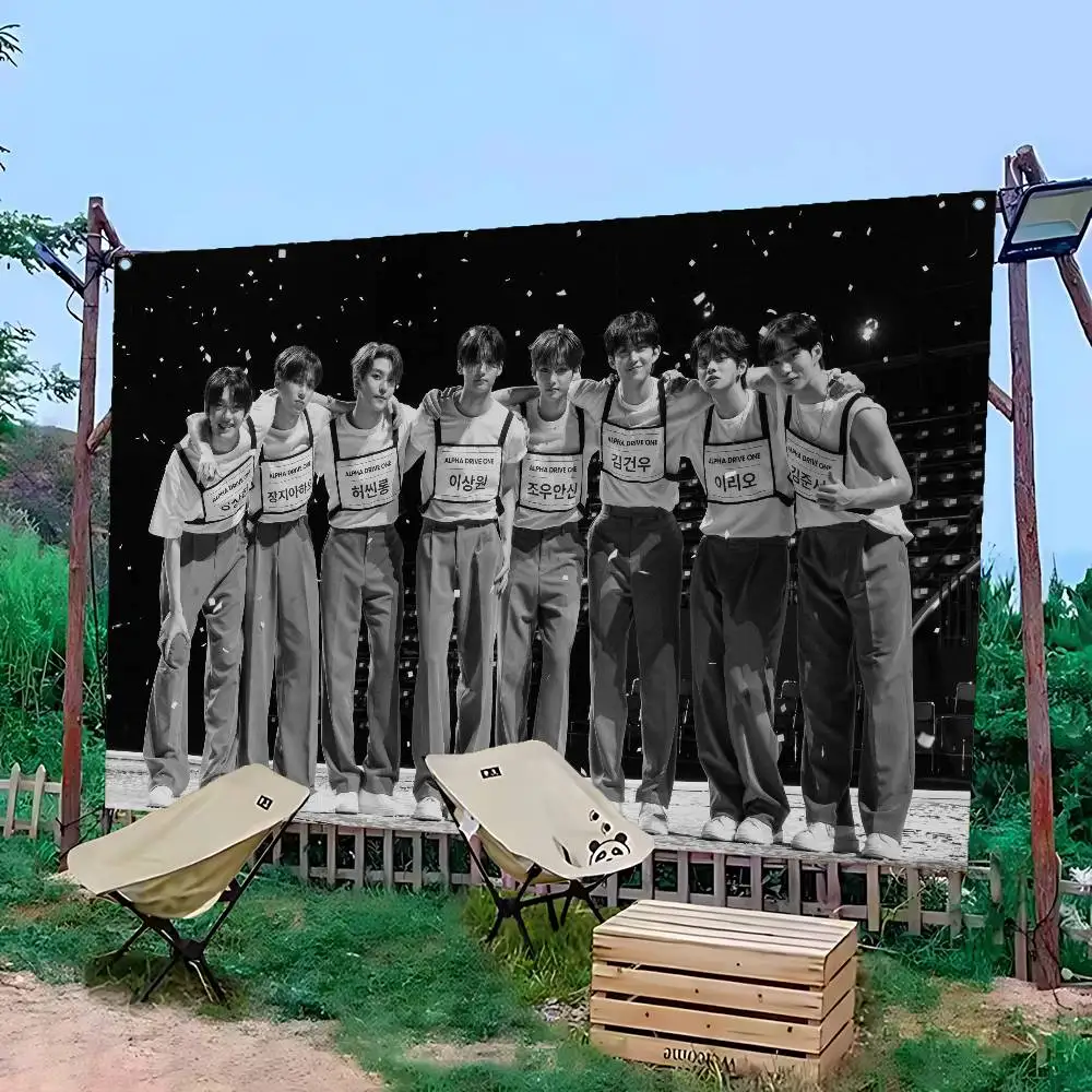 Kpop Group A-Alpha D-Drive O-One DIY Flag For Family Group Photo Living Room Home Dorm Decor Wall Art Decor Banner