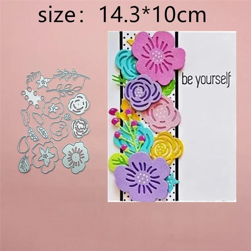 Multicolour Flower Metal Cut Dies Stencils for Scrapbooking Stamp/Photo Album Decorative Embossing DIY Paper Cards