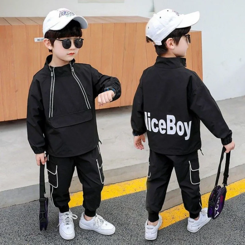 

Boys Suit Sweatshirts +Pants Cotton 2Pcs/Sets 2022 Thread Spring Autumn Thicken Sports Sets Kid Breathable Children Clothing