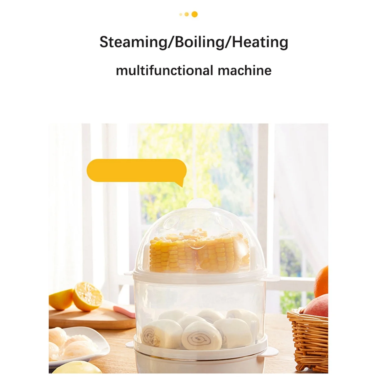 전기 계란 쿠커, 이중 레이어 다기능 계란 쿠커, 옥수수 우유 빠른 아침 계란 스티머-EU 플러그