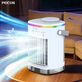 가정용 소형 냉방 가습기, 휴대용 에어컨 쿨러, 미니 아이스 쿨링 선풍기