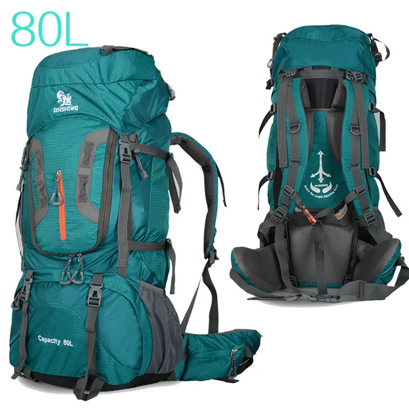 2024 Camping Hiking Backpacks Big Outdoor Bag Backpack Nylon Superlight Sport Travel Bag Aluminum Alloy Support  80L