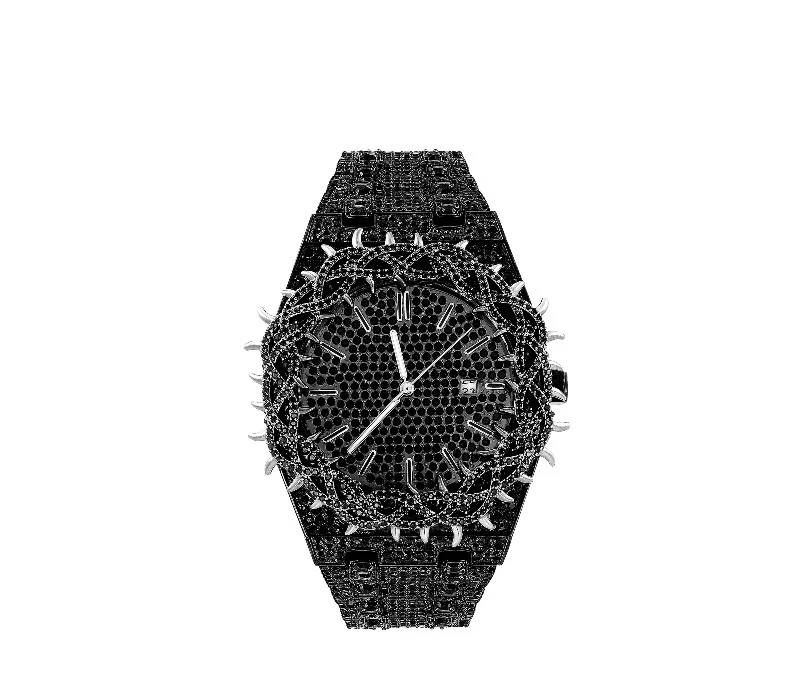 Color Diamond Thorns Crown Series Full Diamond Oak Watch Europe and America