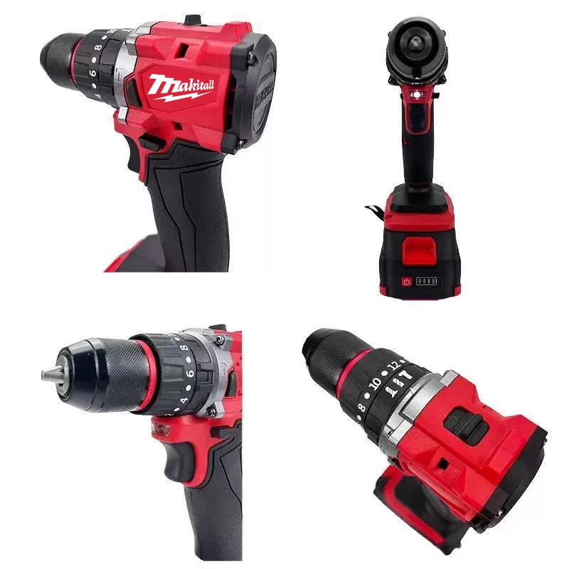 18V Small Electric Drill 150N.m brushless Cordless Impact Drill of Decoration Team Uses Milwaukee Battery Power Tool image 5