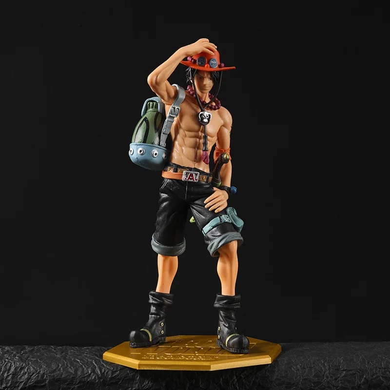 

22cm 230g Bandai One Piece Ace Anime Figurines Luffy Brother Collection 10th Anniversary Fire Fist Escal D PVC Model Toy Gift