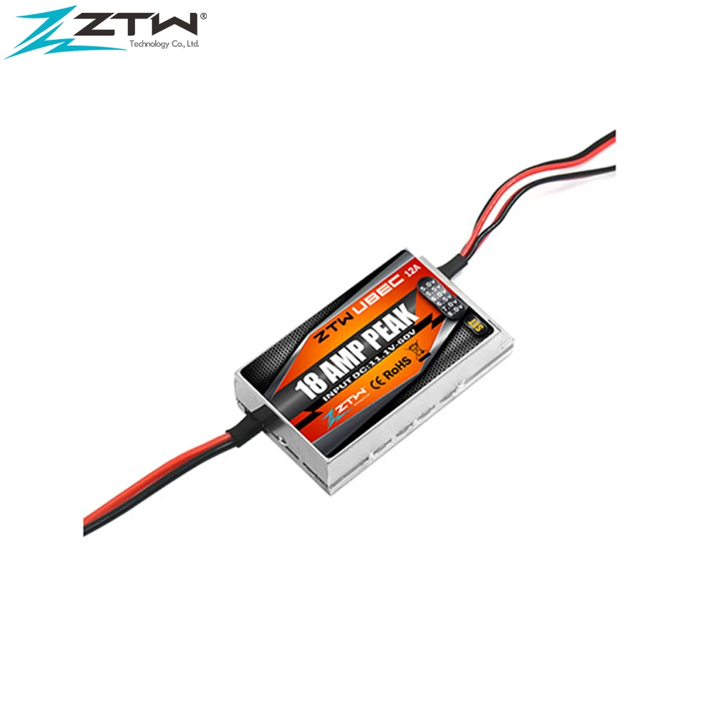 ZTW UBEC 5A 10A 12A Ultra BEC Switching Mode Adjustable Voltage 5-8V for RC Airplane Fixed-wing Heli OPTO Brushless ESC Parts