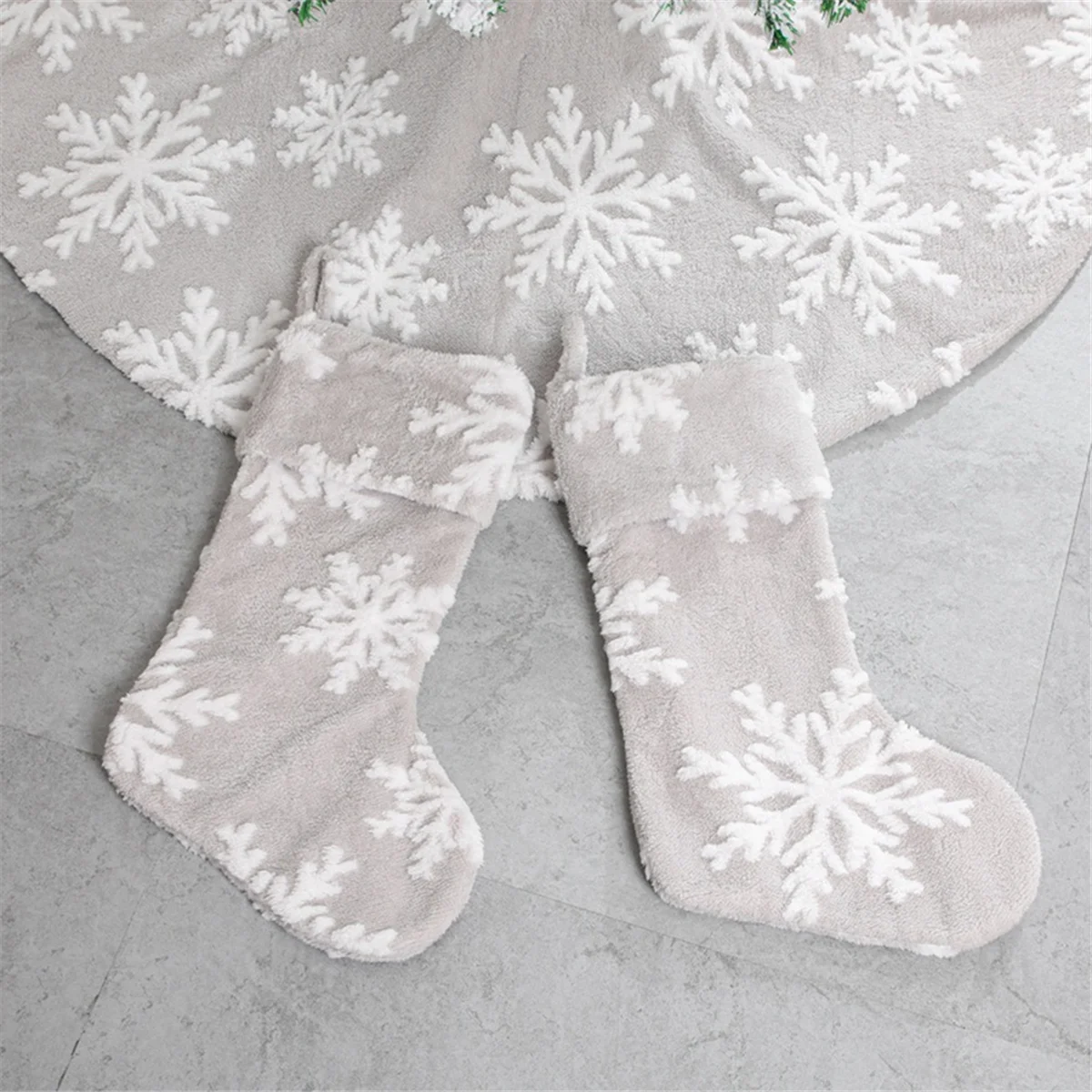 Christmas Socks Pendant Gift Storage Bag Pouch Candy Storage Bag Festival Adornment Candy Christmas Tree image 4