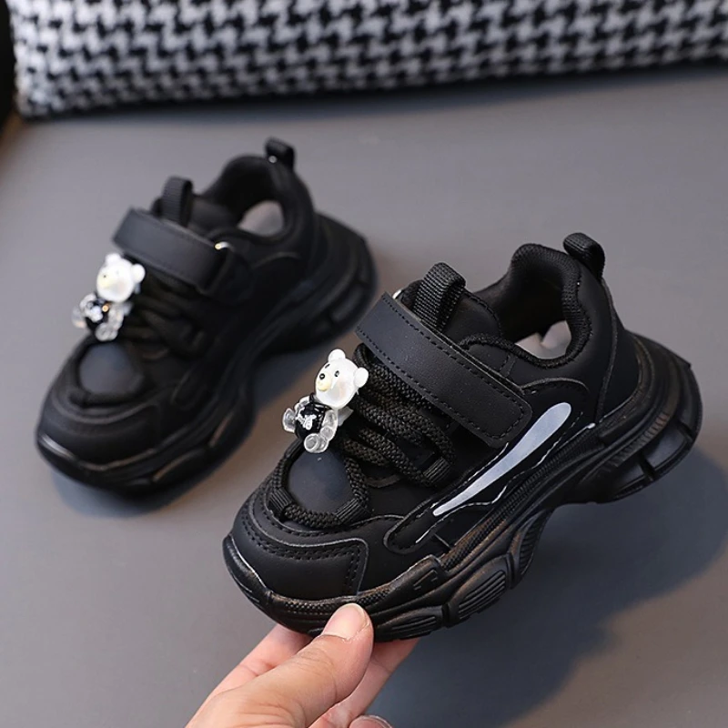 

Кроссовки для мальчиков и девочек, легкие кожаные массивные кроссовки для детей, спортивные повседневные кроссовки на открытом воздухе, детская обувь для малышей