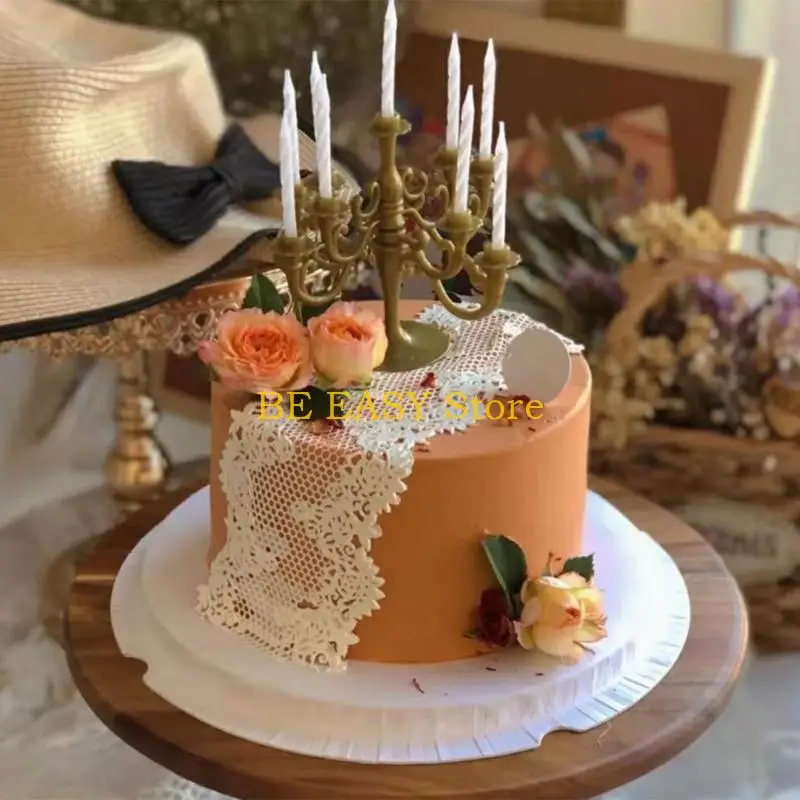 

E28F Cake Lace Fondant Mold Silicone Lace Mat Cake Decorating Mold Fondant Embossing Mold for Sugarcraft Baking Decor Tool