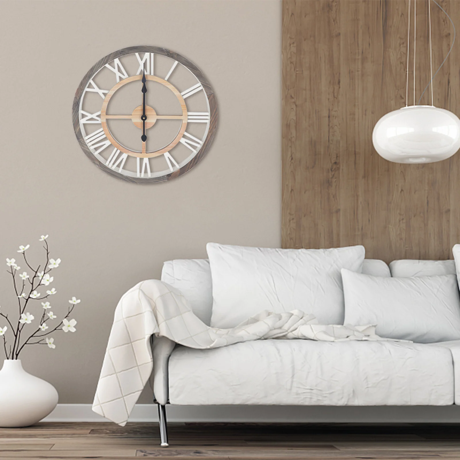 Wall Clock For Bedroom Kitchen Wall Clock Decoration Large Wall-mounted Clocks Silent Non-Ticking Clock for Bedroom Decor