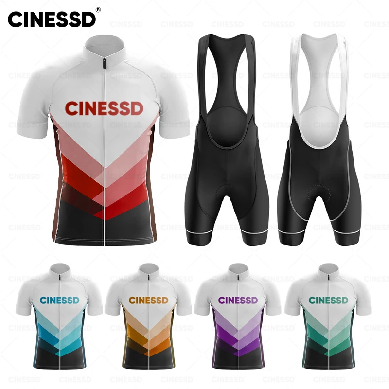 

CINESSD-Cycling Jersey for Men, Short Sleeve, MTB Bike Maillot, Breathable Ride Uniform, Cycling Clothing, Summer