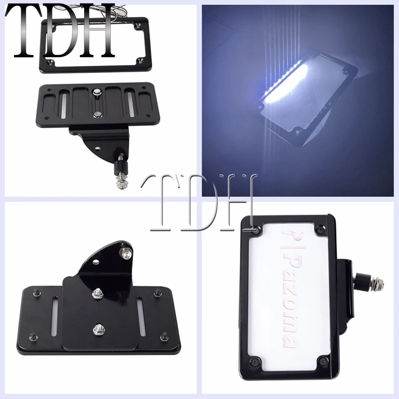 For Harley Sportster S RH1250 Motorcycle License Number Plate Bracket Holder W/ LED Light Side Mount License Plate RH1250S 21-24 - view 4