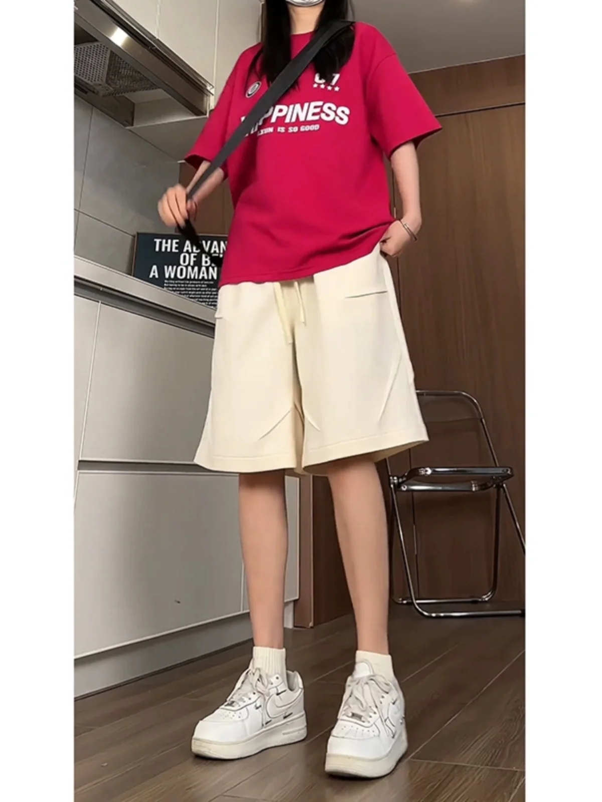 

Мужские летние повседневные брюки до колена с принтом «Сосна», свободный крой, низкая талия, смесь полиэстера, для пар