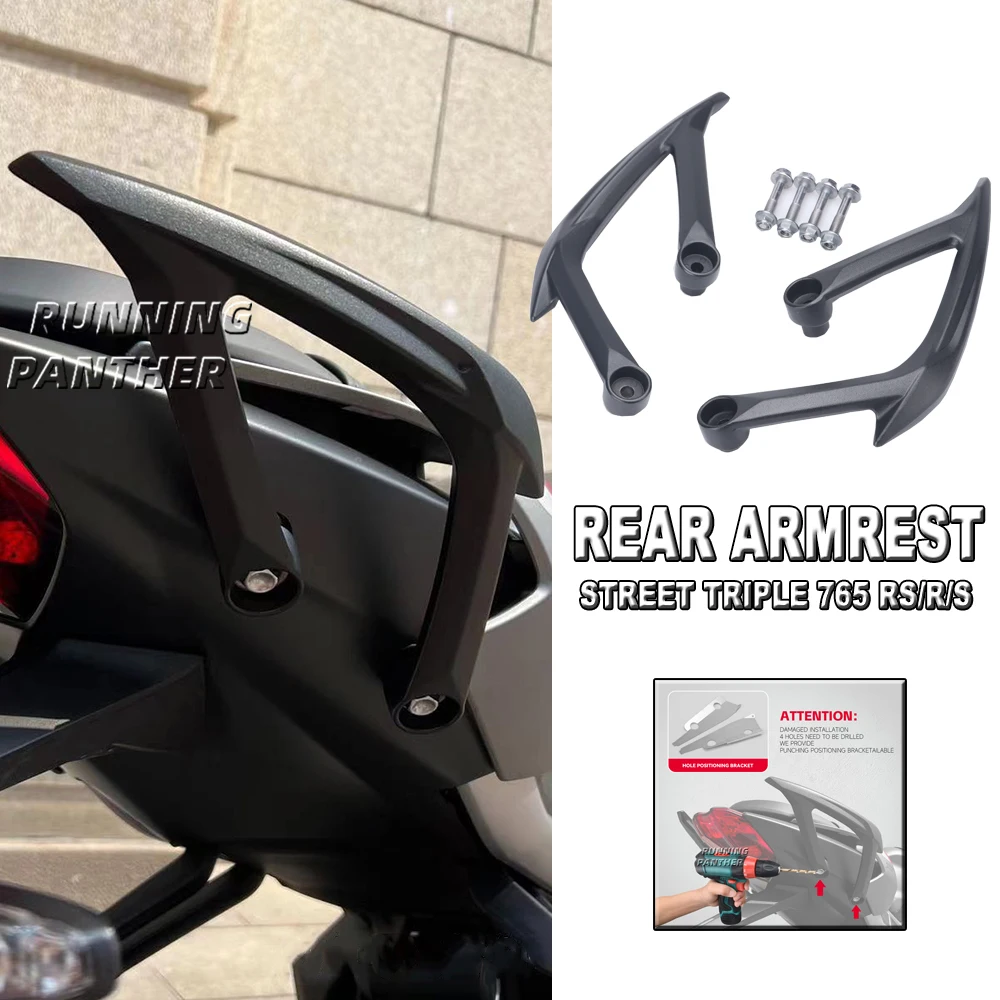 NEW For Street Triple 765RS 765R 765S 765 RS R S Motorcycle Passenger Rear Armrest Grab Handle Seat Hand Handle Grab Bar