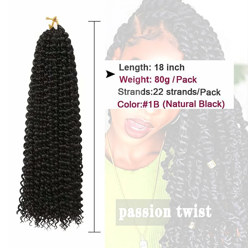 High quality European and American wig Passion Twist synthetic wig Water Wave water ripple crochet hair