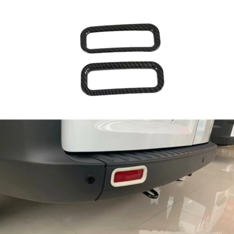 for Ford Transit 2017 Tourneo Custom 2016 Carbon Fiber Style ABS Car Rear Fog Light Cover Trim Styling Sticker Black