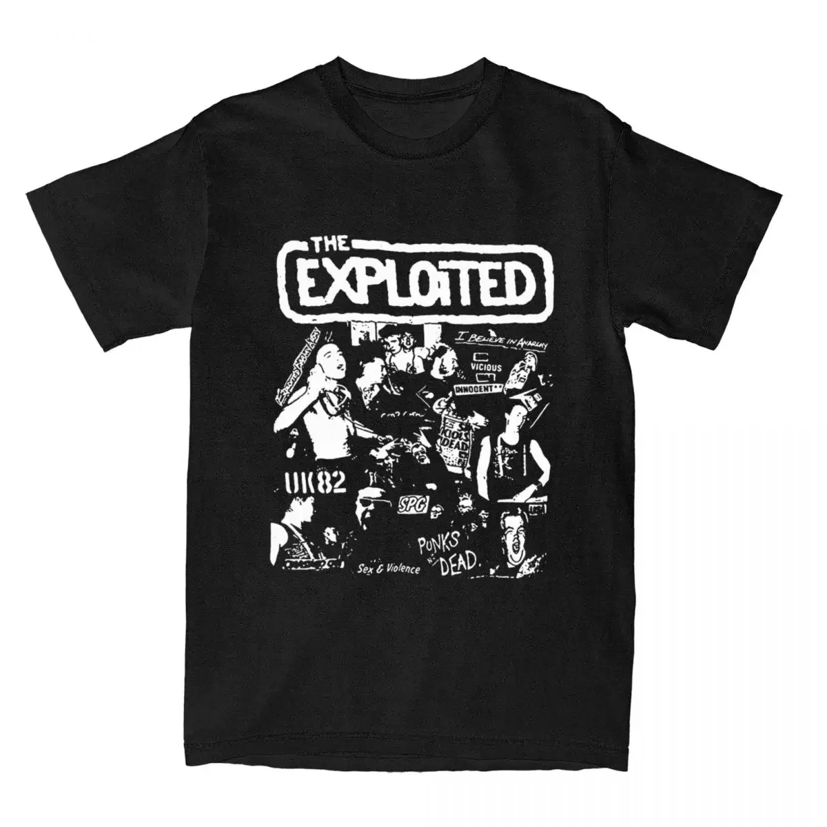 Novelty The Exploited Punk On The Road T-Shirts for Men Women 100% Cotton band Tee Shirt Gift Clothes