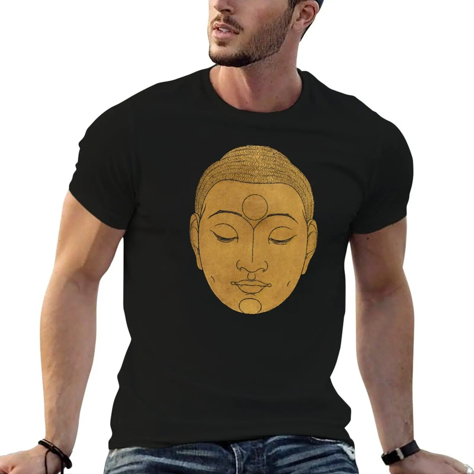 

head of buddha T-Shirt man t shirt designer t shirt men 100% cotton luxury brand man t shirt cotton high quality T-shirt