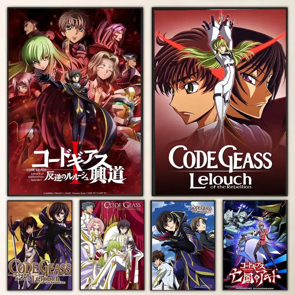 Anime C-Code G-Geass Painting Calligraphy Canvas Poster Wall Art for Living Room Bedroom Cafe Decor Gift