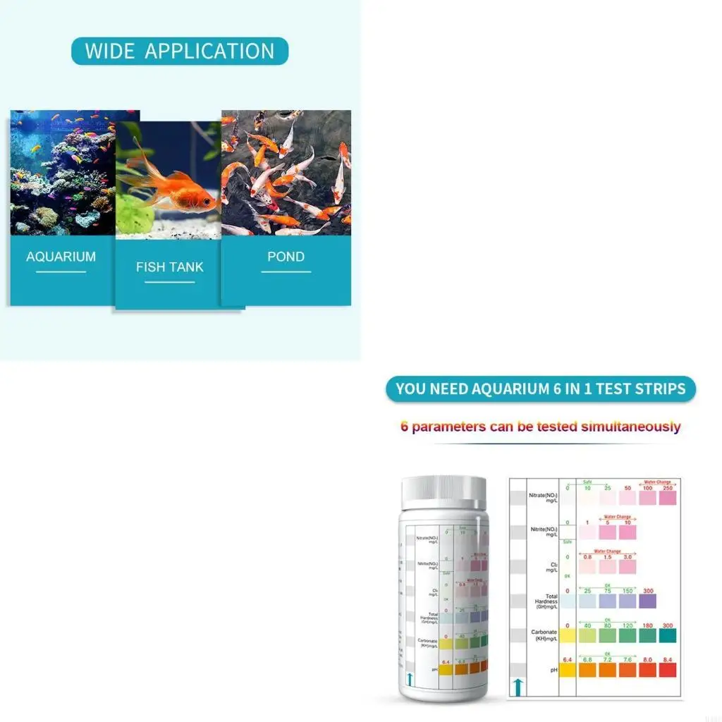 prueba agua del acuario detectar nitrato nitrito kh cloro para fácil lectura