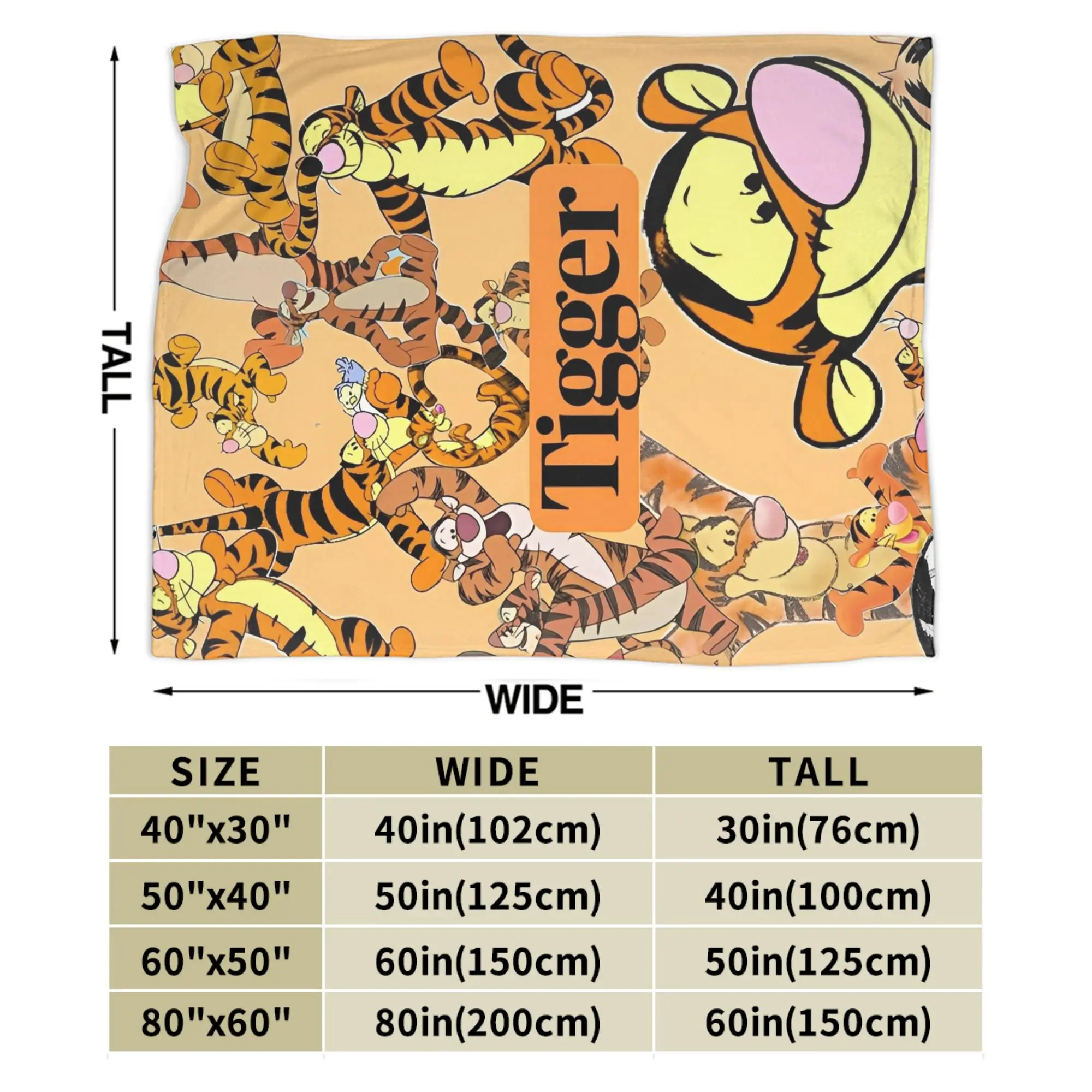 بطانية ويني ذا بوه الكرتونية، بطانيات مريحة فائقة النعومة للسرير مقاس 50 × 60 بوصة، لحاف بمقاسات متعددة